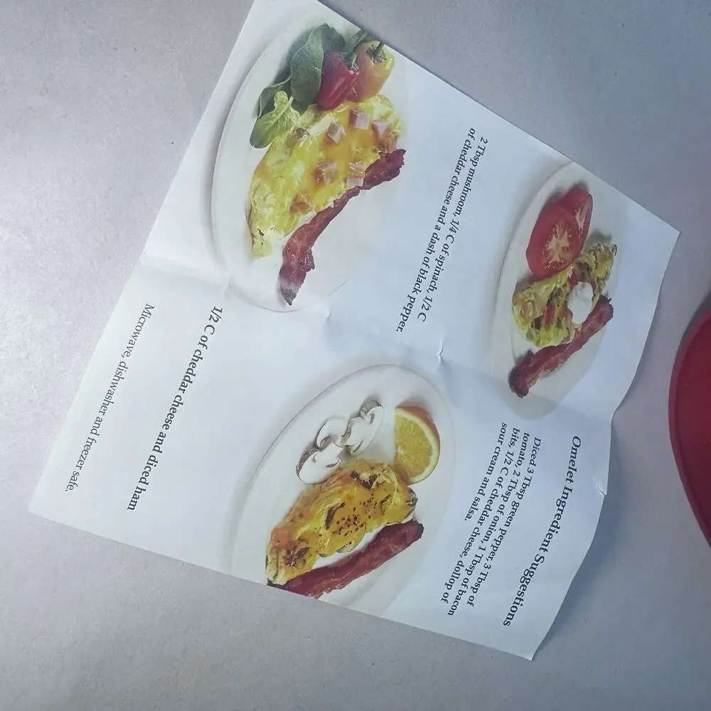 Norpro Silicone Microwave 2 Egg Omelet Maker, Red easy cook chef kitchen
